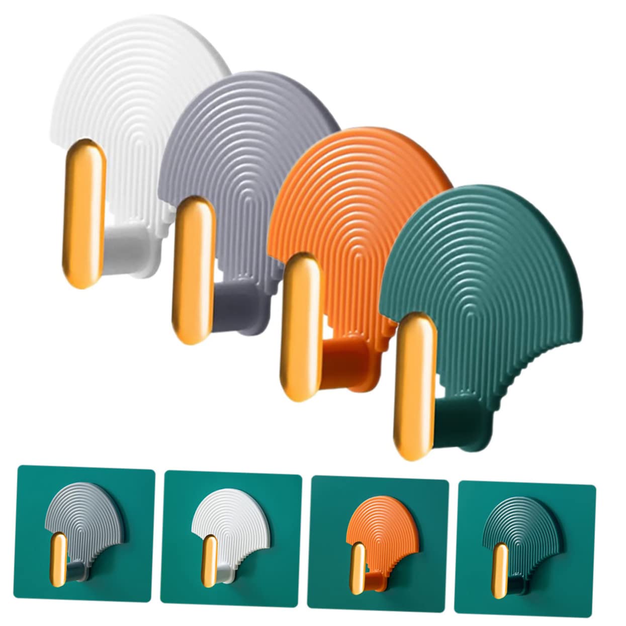 MAGICLULU 20piezas Ganchos Adhesivos Multiusos Impermeables Para Baño Cocina y Entrada Gancho Autoadhesivo Para Llaves y Toallas