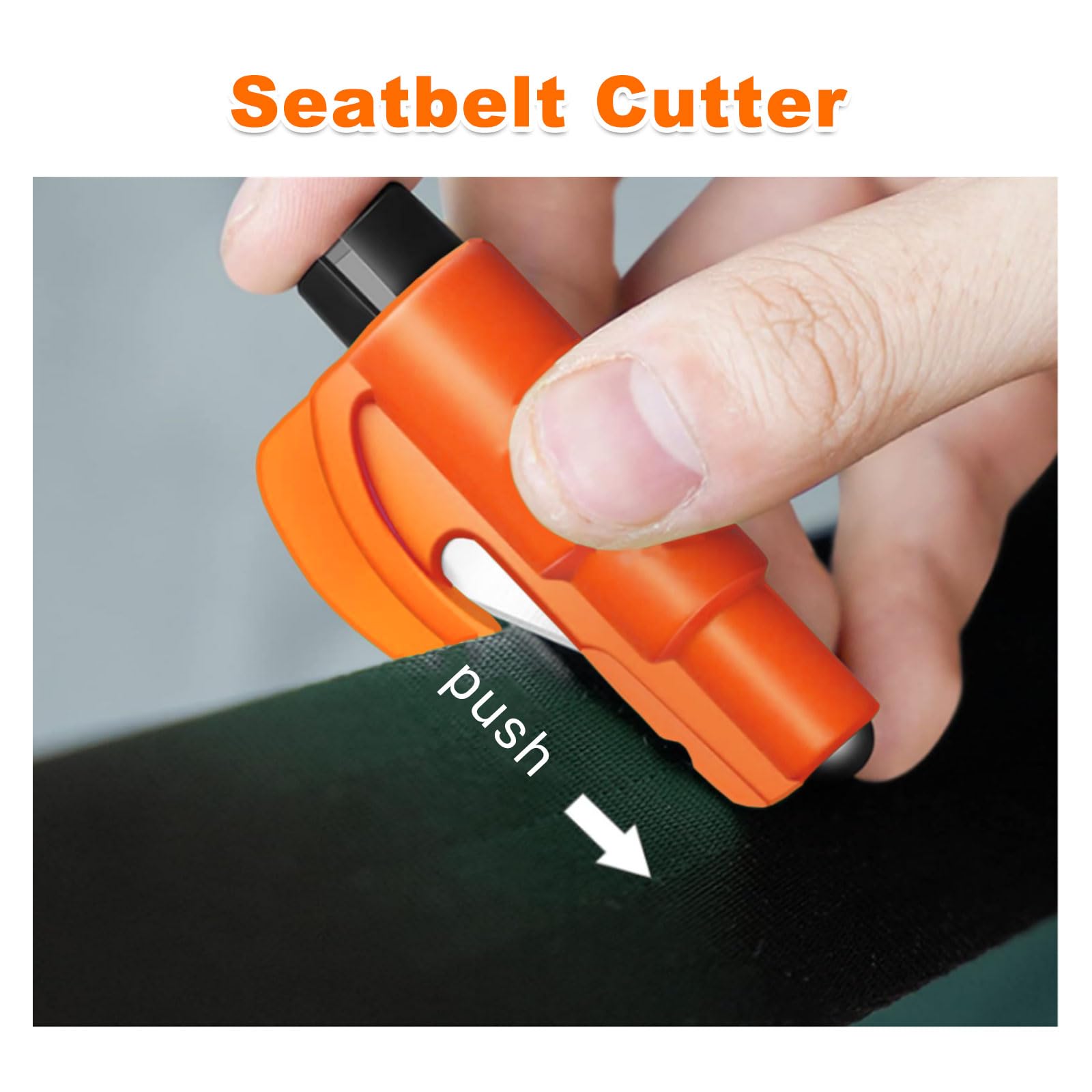 2 In 1 Car Window Glass Breaker Safety Hammer Seat Belt Cutter Auto Life-Saving Escape Emergency Accessoyies Tool Kit - 34 - View #8