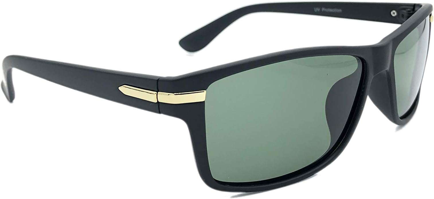 GlobalSourceRectangular Polarized Sunglasses Classic Style for Men or Women 100% UV