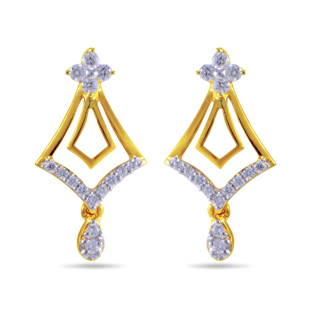 joyalukkas Women's & Girl's Pride Diamond Collection 18K Yellow Gold Stud Matching Earrings-picture-7