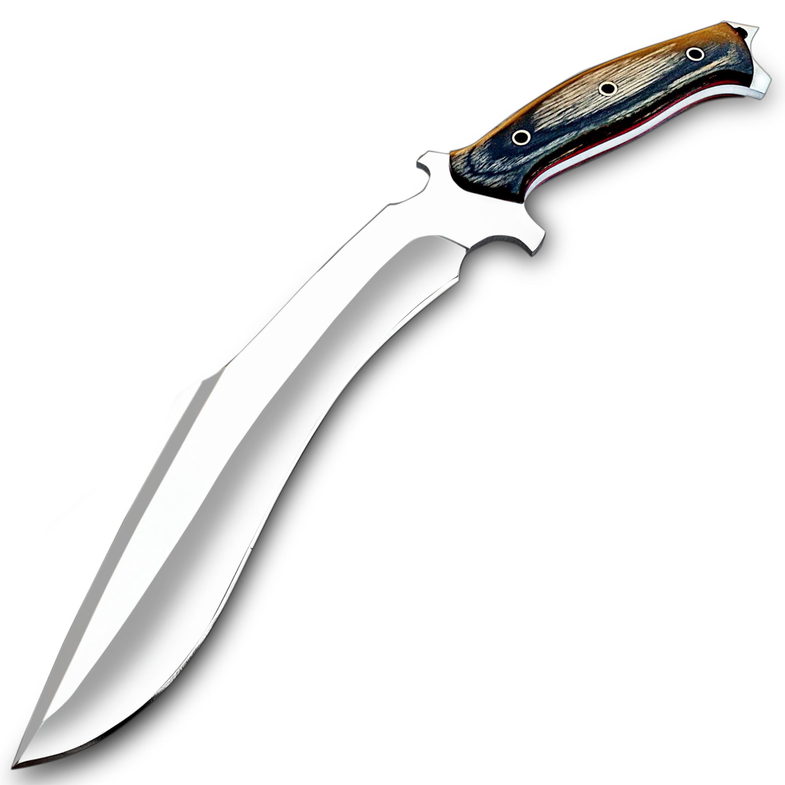 WARIVO Handmade D2 Kukri Knife - 15 Inch Fixed Blade Full Tang Machete for survival Clearing Bush, Yard Work, Gardening, Camping, Hiking, and Bushcraft Outdoor Activities