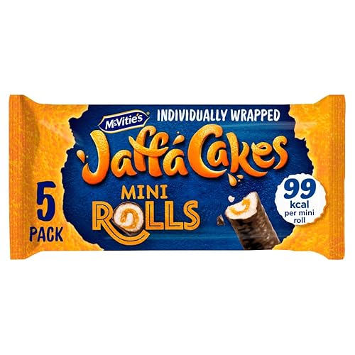 McVitie's Jaffa Cake Original Mini Rolls Multipack, 133 g (1 Pack of 5 Mini Rolls) - 5 Rolls