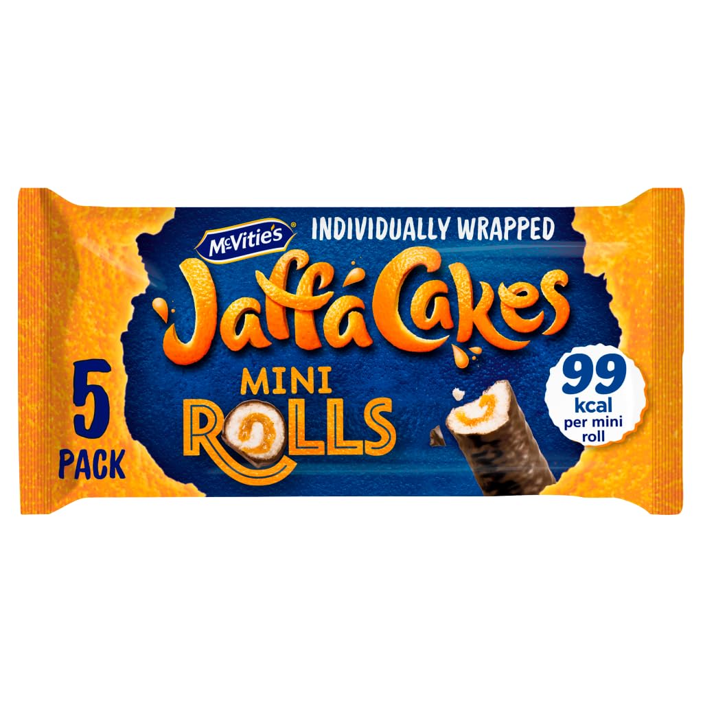 McVitie's Jaffa Cake Original Mini Rolls Multipack, 133 g (5 Mini Rolls)