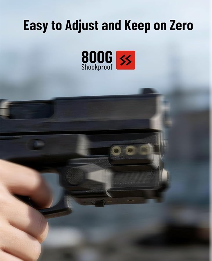 EZshoot Laser Sight for Pistol, Sub Compact Green Small Laser for Handgun, image 5