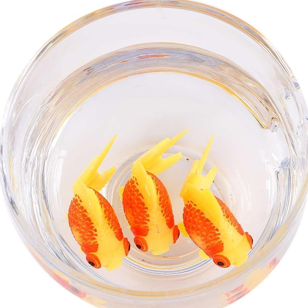 3 Pack Gold,orange Artificial Aquarium Fishes Fake Fish Plastic Fish Aquarium Moving Fishes Ornament Decoration Orange Goldfish for Aquarium Fish Tank Décor Thematic Ornaments,Décor - Image 4