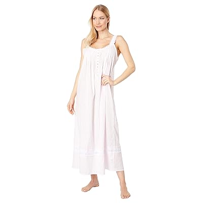 Eileen West Cotton Dobby Stripe Woven Sleeveless Ballet Nightgown Women