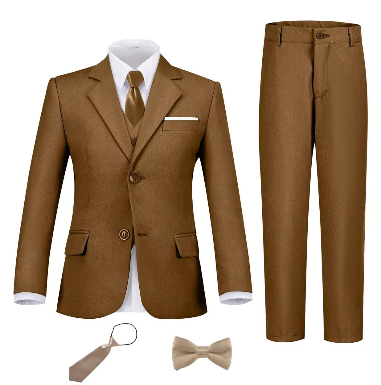 Boys Suit Set Slim Fit Kids Formal Suits Toddler Tuxedo Wedding Prom Classic Suits for Boy Teen Black Blue Dress Outfit