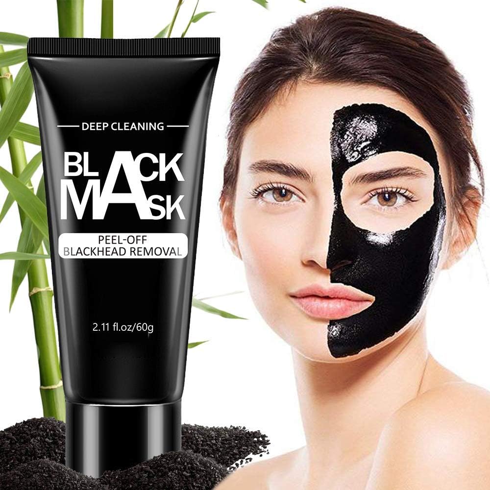 ROMOSS Blackhead Remover Mask, Blackhead Peel Off Face Mask, Charcoal Face Mask, Blackhead Mask, Deep Cleansing Black Mask, Pore Shrinking Facial Mask for Face Nose 60G