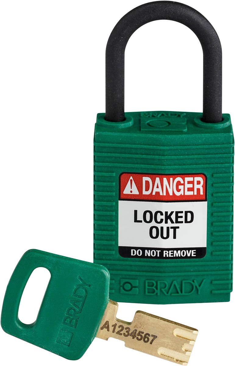 SafeKey Compact Padlock, 33mm x 67mm x 19mm, Green