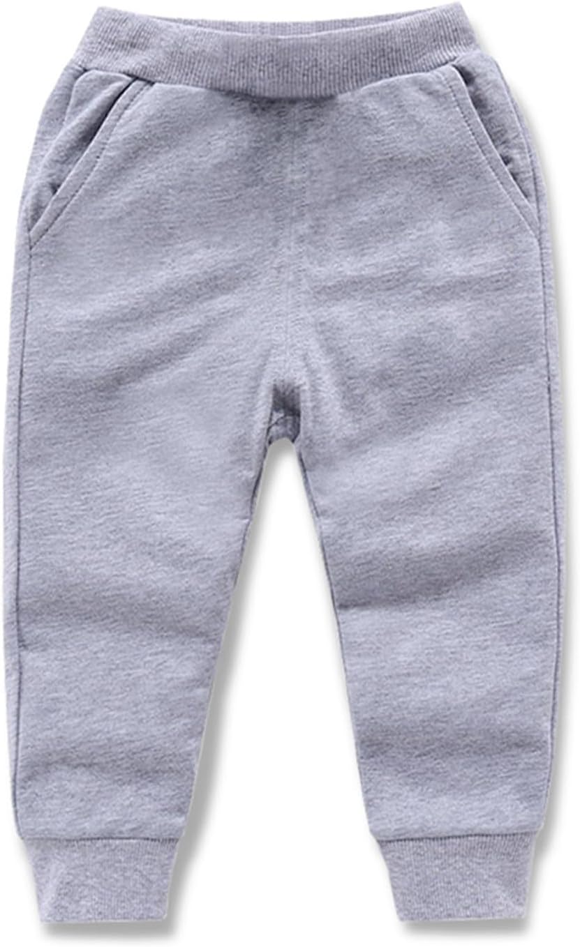 Baby Boys Girls Sweatpants Casual Cotton Pure Color Sport Jogger Pants Athletic Trousers with Pockets
