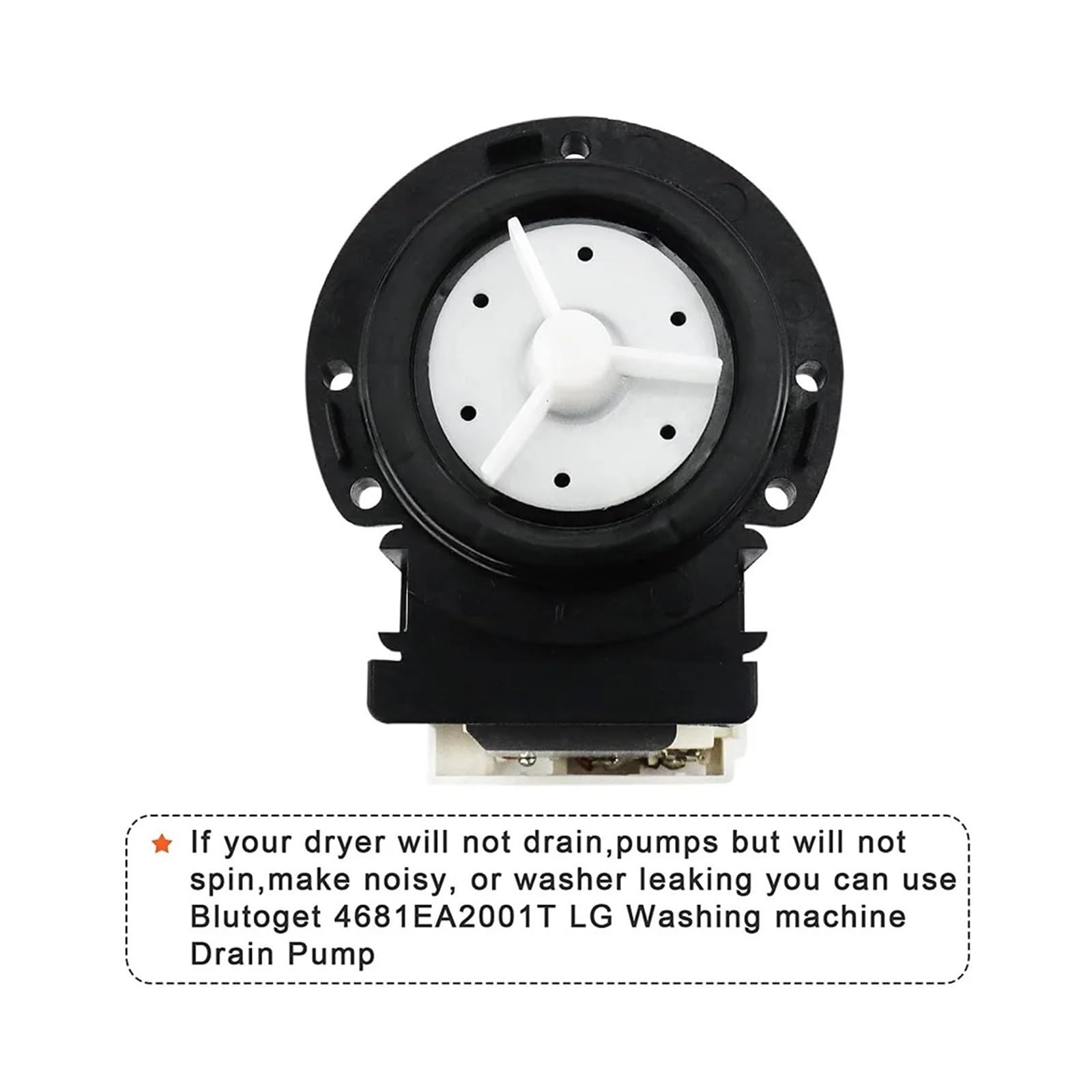 Motor De Bomba De Drenaje Compatible con Kenmore LG 4681EA2001T
