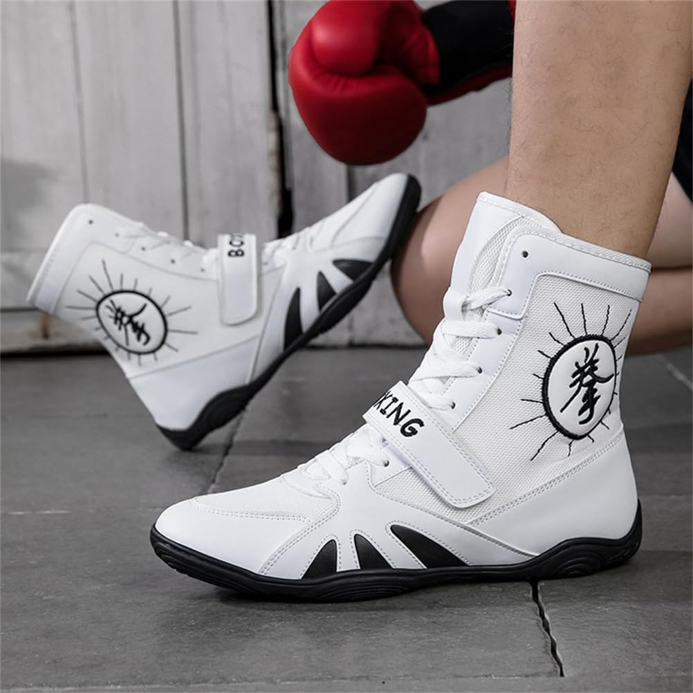 Men's Boxing Wrestling Shoes Breathable Professional Fighting Boots Male High Top Fitness Sports Sneakers