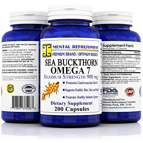 Mental Refreshment: Sea Buckthorn Oil – Omega 7 900mg 200 Cap Mental Refreshment: Sea Buckthorn Oil – Omega 7 900mg 200 Cap