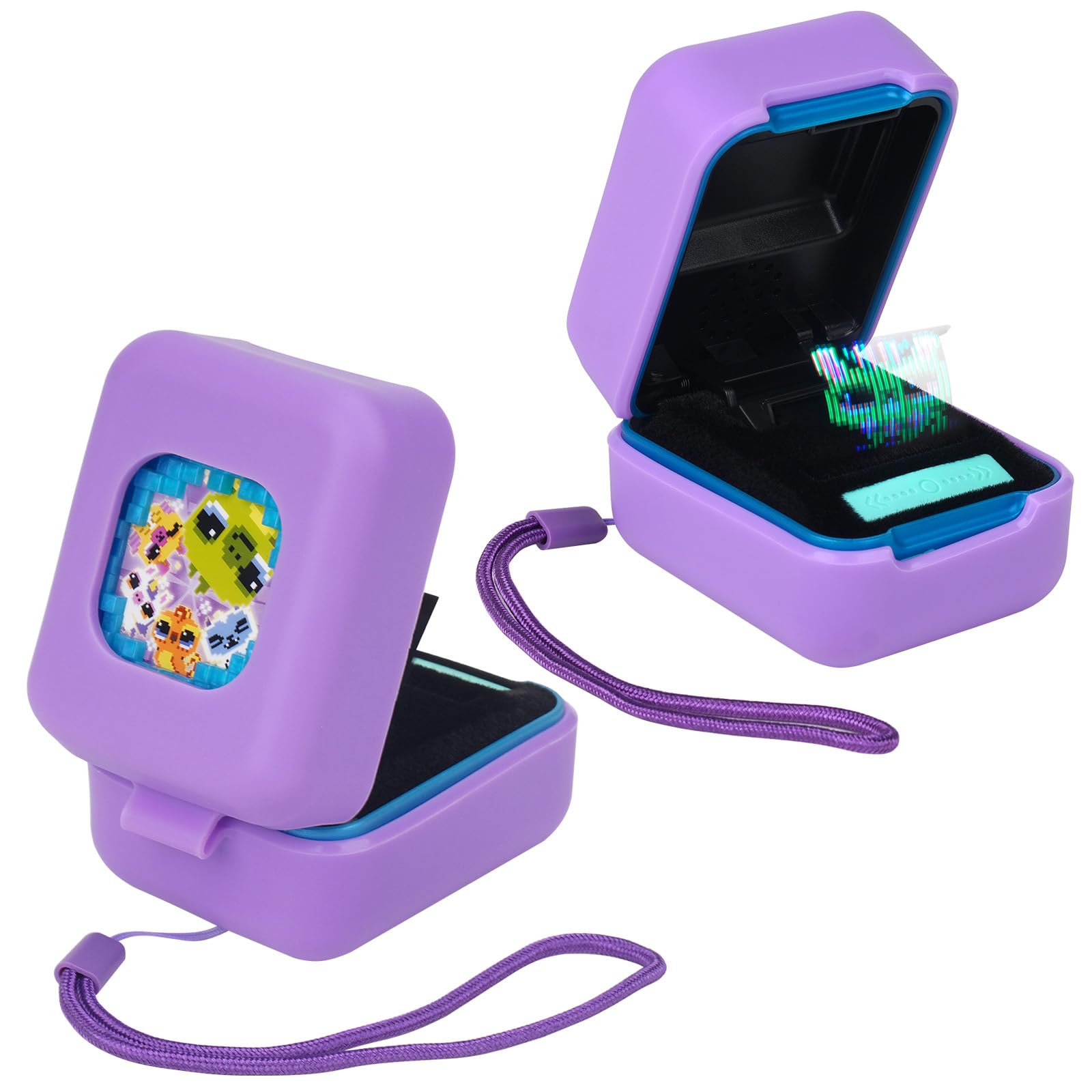 MGZNMTY Silicone Case for Bitzee Magicals Interactive Toy Digital Pet and Case, Protective Skin Cover for New Bitsy Electronic Virtual Pet (Purple)-image-32