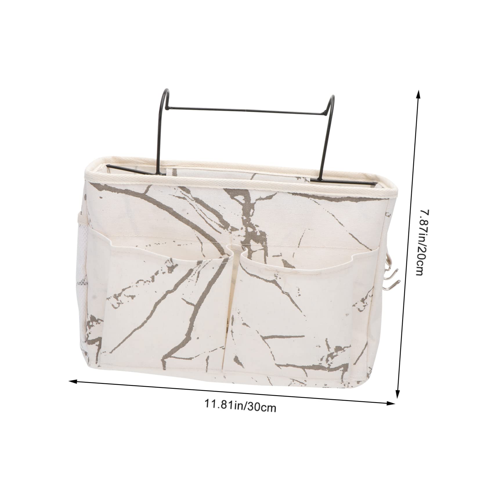 HOODANCOS Cotton Fabric Bedside Hanging Bag Multi-grid Design Bedroom Storage Strong Stylish Dorm Bunk Organizer