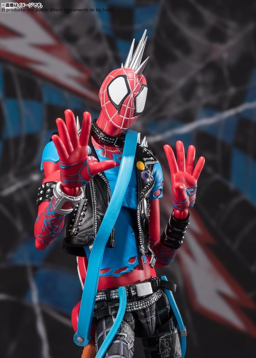 TAMASHII Nations - Spider-Man: Across The Spider-Verse - Figura de acción Spider-Punk, Bandai Spirits S.H.Figuarts