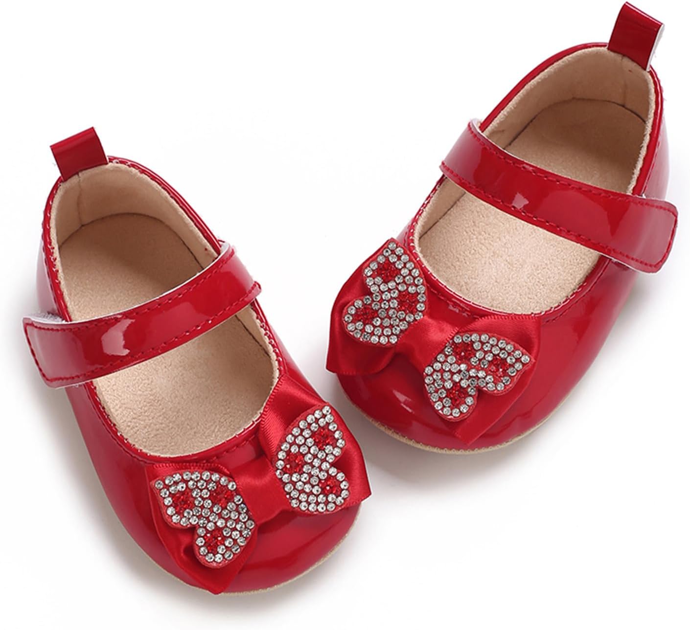LAFEGEN Baby Girl Shoes Non Slip Soft Sole PU Leather Infant Toddler Mary Jane Flats First Walker Crib Dress Oxford Shoes 3-18 Months
