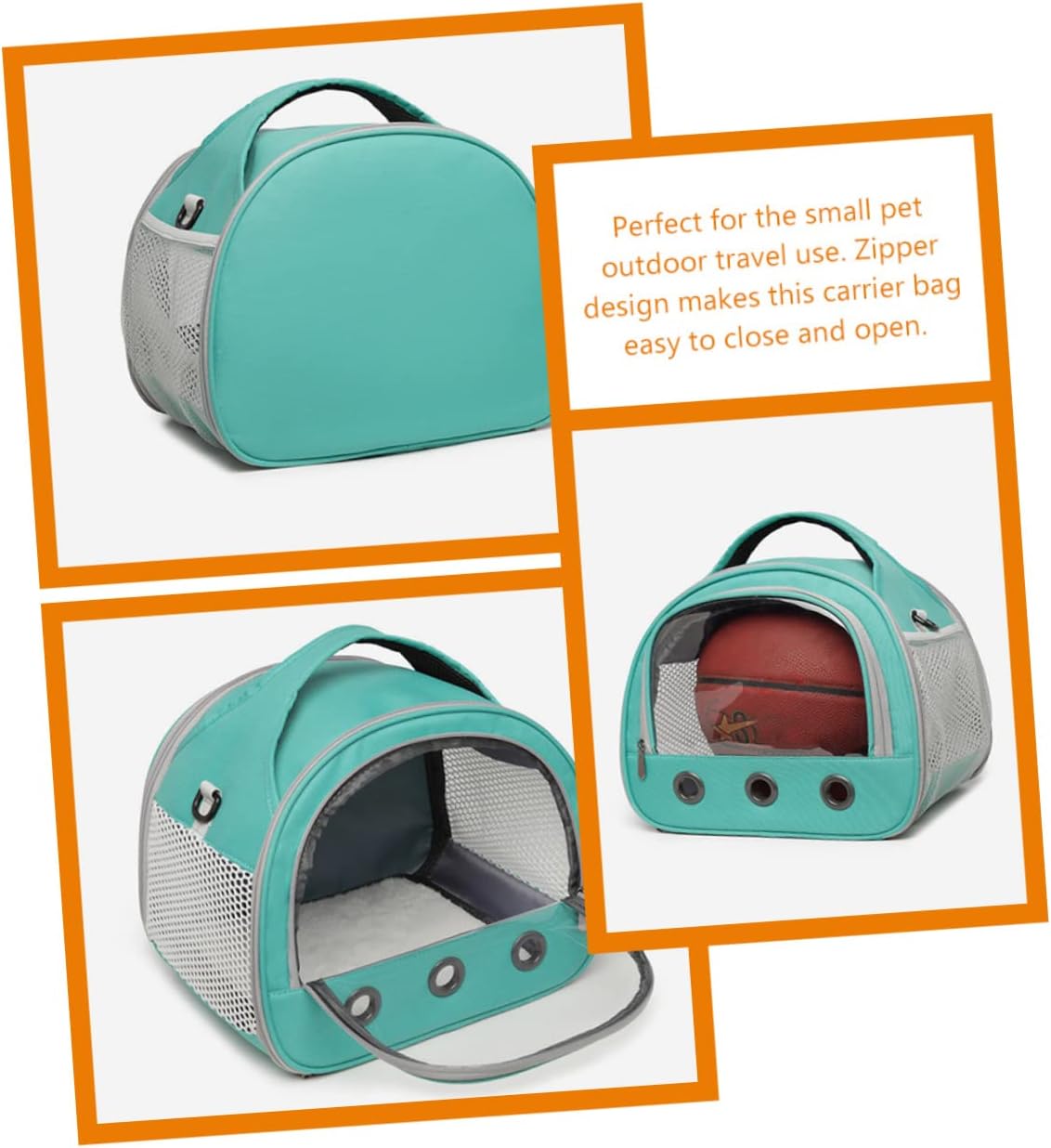 BESPORTBLE Portable Small Animal Travel Carrier Bag Breathable Pet Carrier for Guinea Pig Hamster and Small Animals for Hiking Outing and Outdoor Adventures