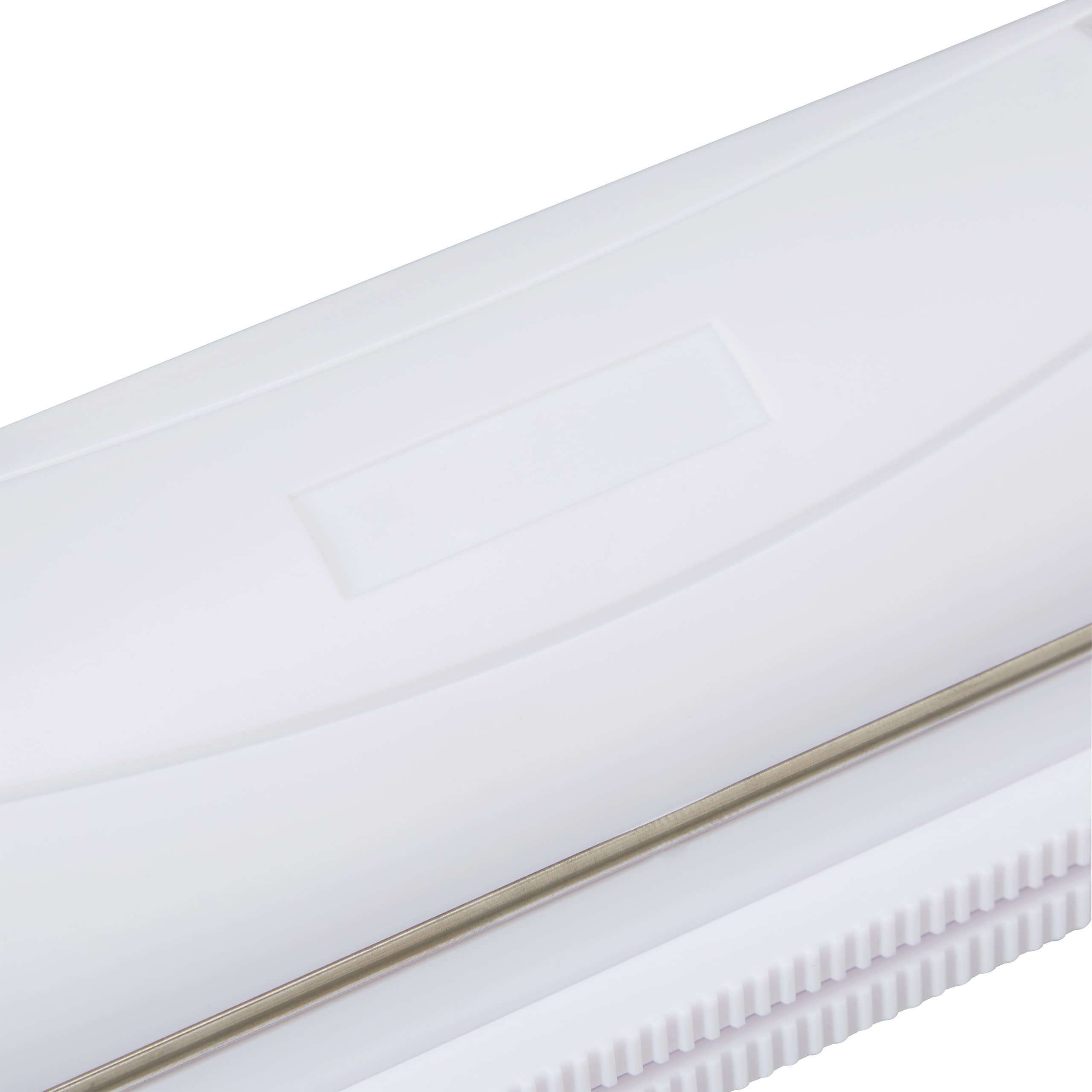 Relaxdays Taglierina da Cucina, Set da 2, Pellicole di Plastica & Alluminio, Trasparente, Taglio Netto, 5x37x8, Bianco
