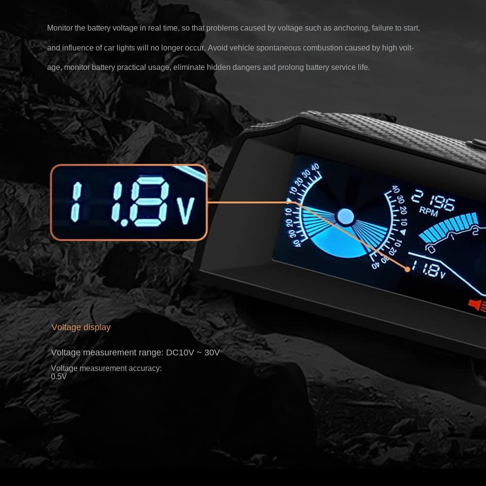 X90 On-Board Computer Display OBD2 Car Speedometer OBD Gauge with Tilt Pitch Angle Protractor Display, Black, 500356361