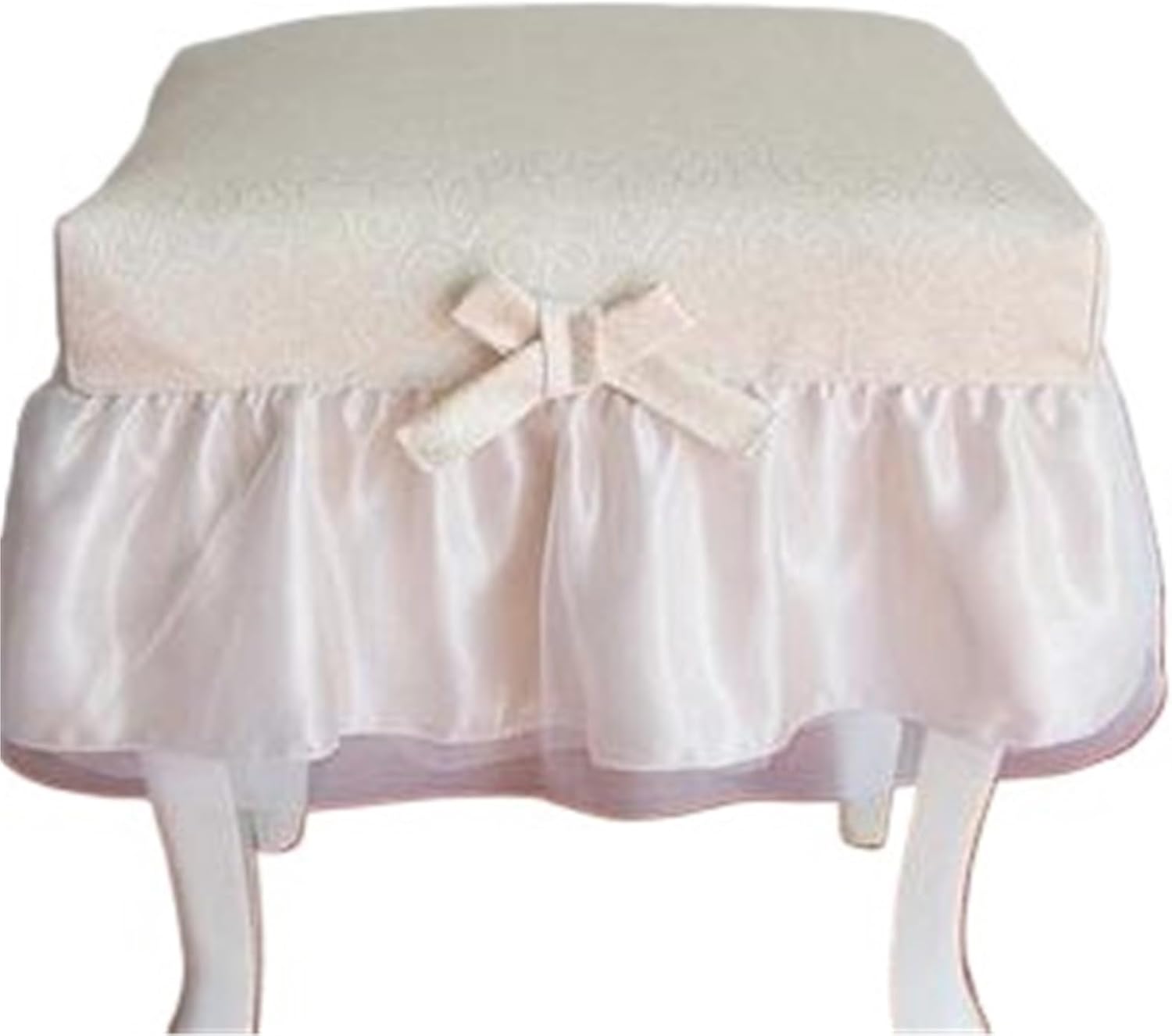 Piano Bench Cover Rectangle Makeup Stool Cover Bench Piano Decorative Flounce Seat Cushion Round Lace Chair(Pink,76x35cm)