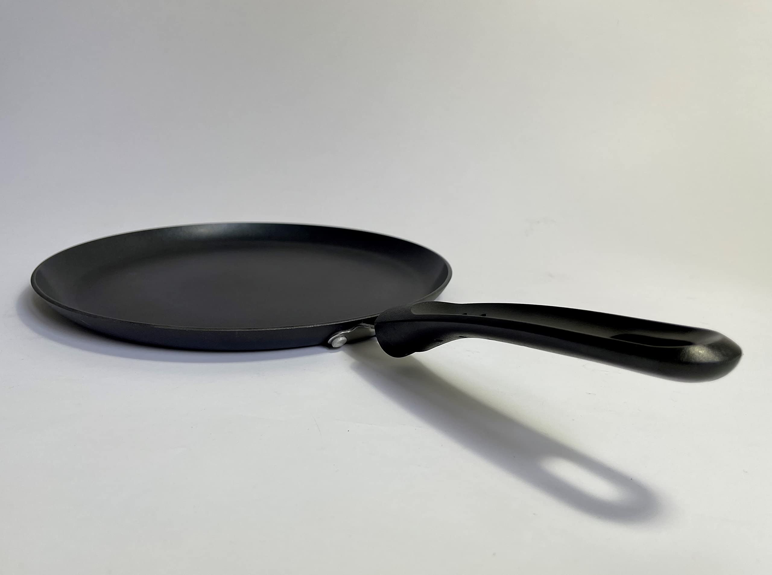 Prima Collection Black Padella per crepes, Crepiera in Alluminio Antiaderente adatta per tutti i tipi di fuochi compreso Induzione Diametro 25 cm