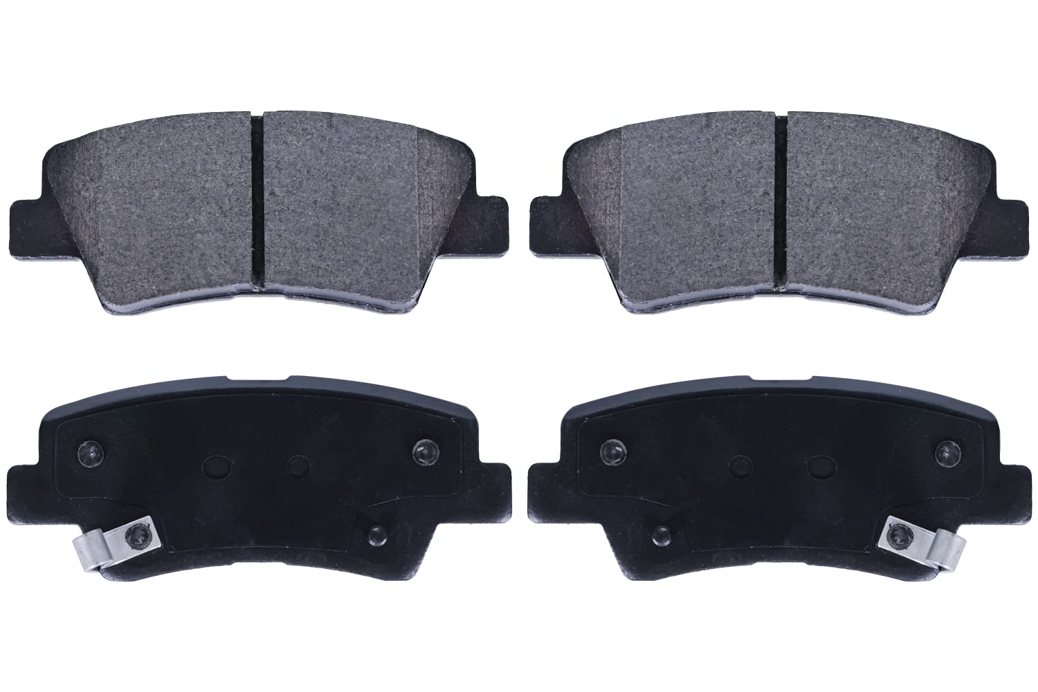 Ceramic Rear Brake Pad D898 Set Replacement for Select Hyundai Sonata Kia Optima Soul Elantra Azera Accent Amanti Hardware Fit Included