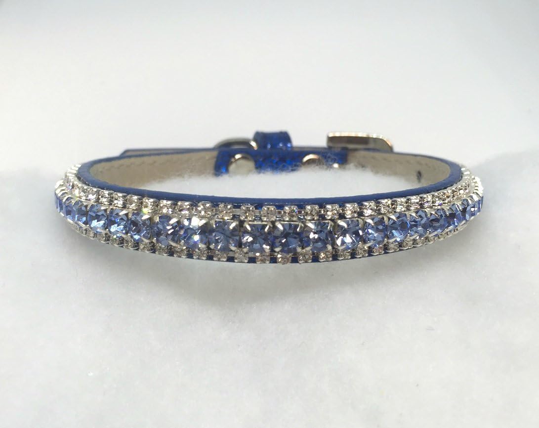 Sugarlicious Pets Baby Light Blue Diamonds + FREE Snowflake Charm ~ Crystal Rhinestone Dog Pet Or Cat Safety Collar UsA! (Small CAT)