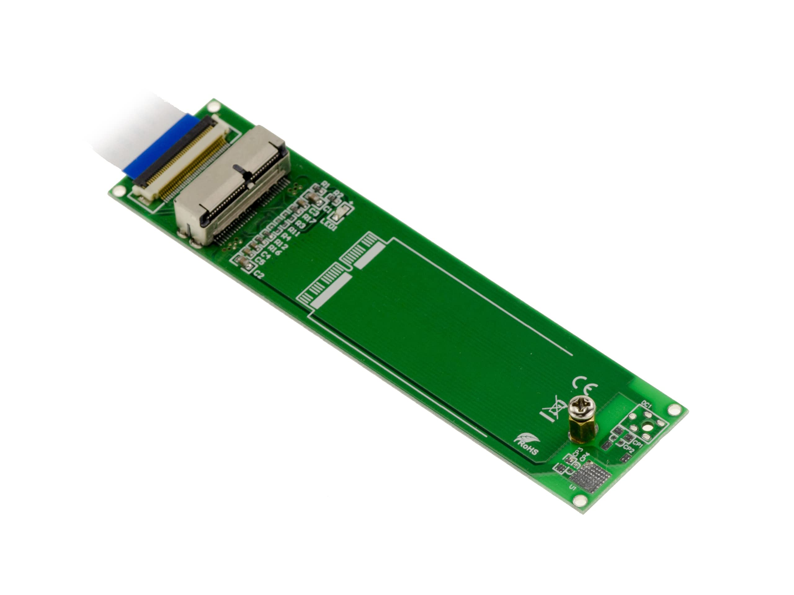 KALEA-INFORMATIQUE Adattatore per montare un SSD Mac a 28 pin 12+16 pin su una porta M2 E A Key. Compatibile con gli SSD AHCI e NVMe prodotti dal 2013.