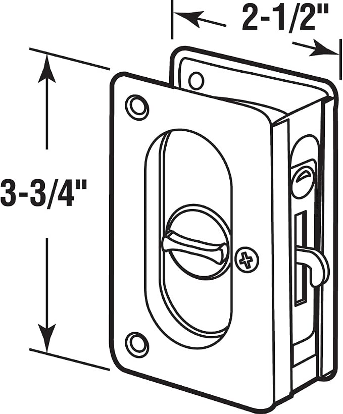 Cerradura de privacidad para puerta corrediza Prime-Line N 7368 miniatura 2