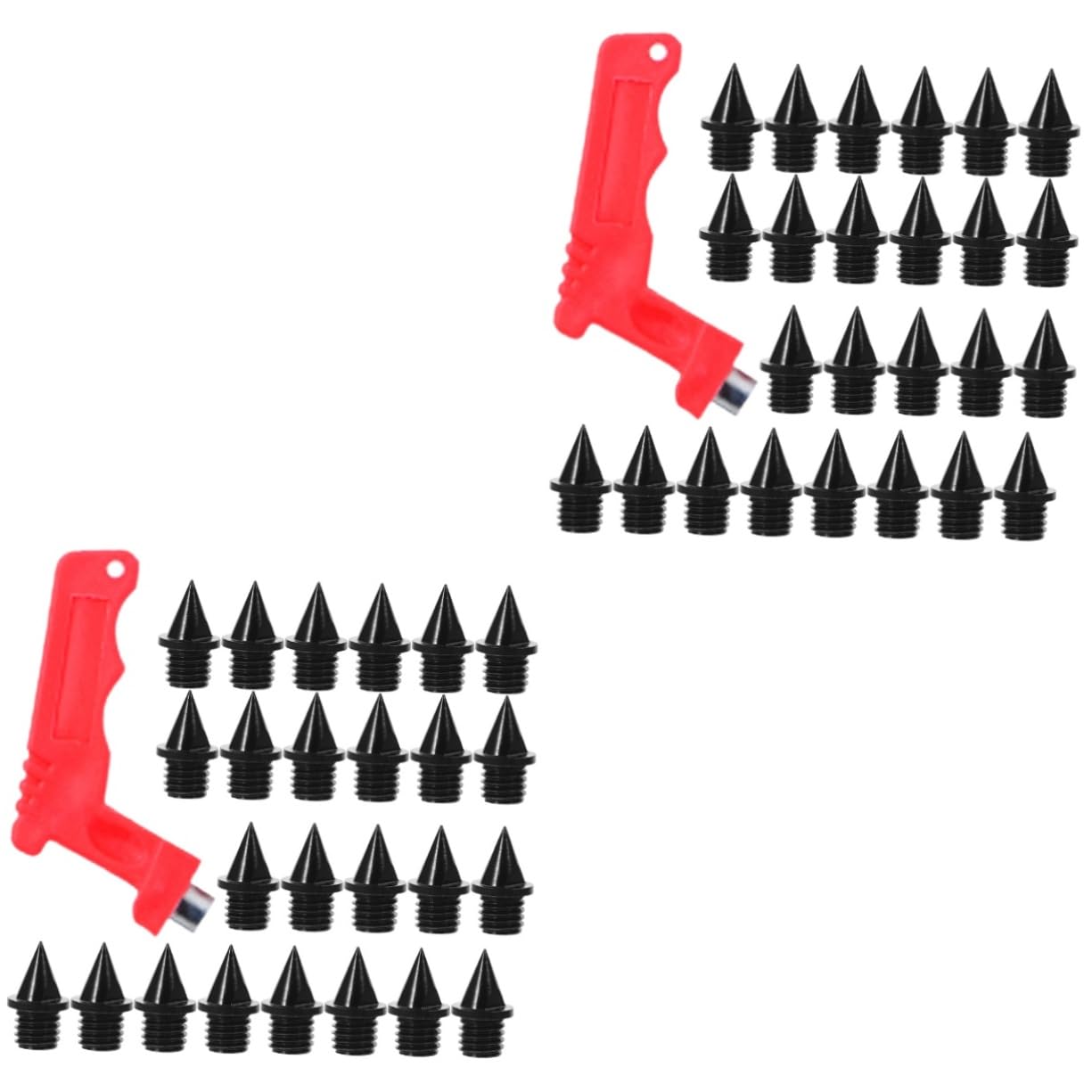 GANAZONO 100pcs Replacement Track Spikes with Wrench for Running Shoes Steel Shoe for Sprinting Jump Enhanced Grip for Outdoor Sports Activities