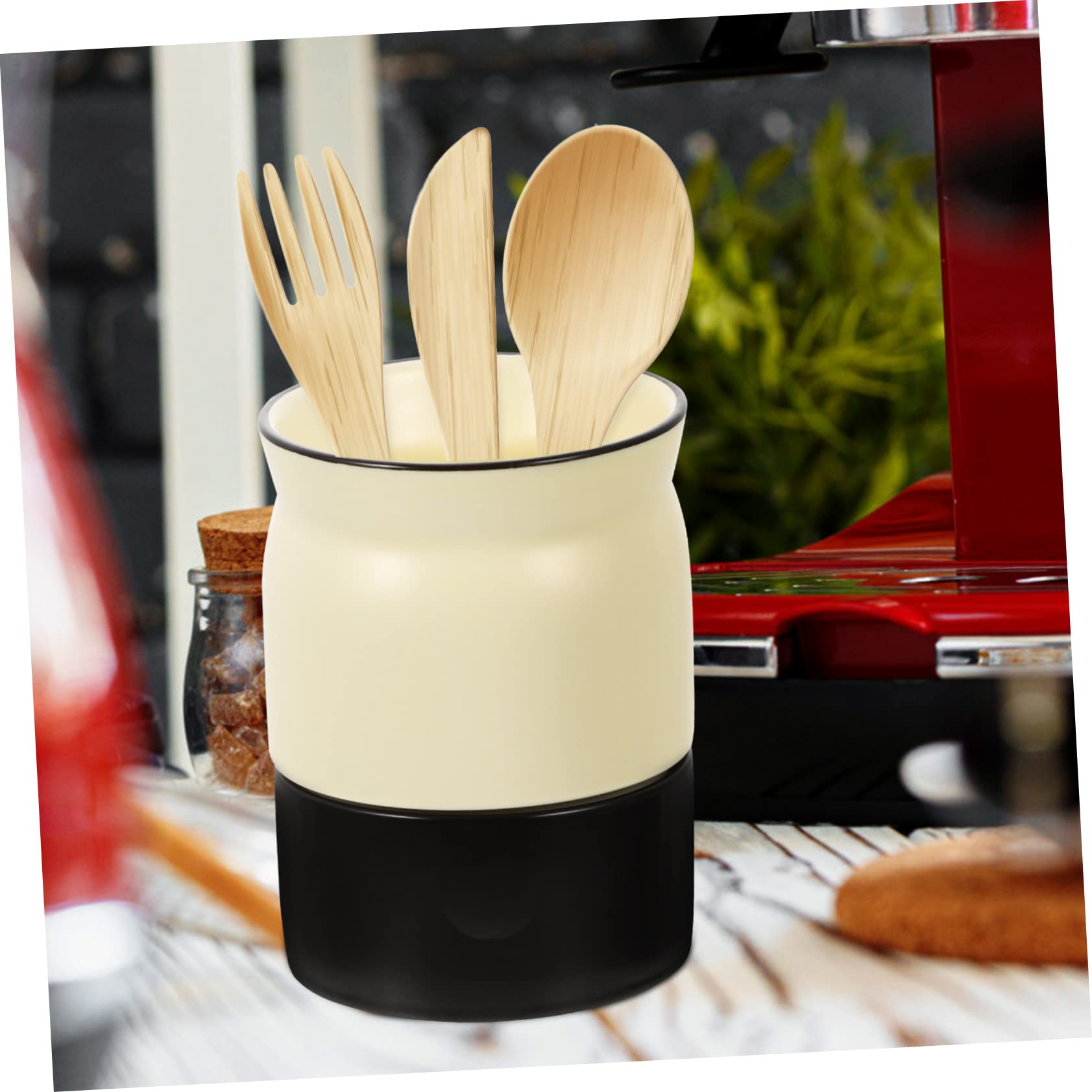 STOBAZA Tableware Dish Drainer Bucket Ceramic Utensil Container Cutlery Organizer Marble Kitchen Accessories Holder Silverware Box Multifunction