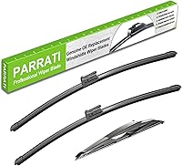 Vista 18 de PARRATI® Limpiaparabrisas para Hummer H3 2006-2010, 17 pulgadas + 16 pulgadas delanteras y 11 pulgadas traseras, cuchillas limpiaparabrisas