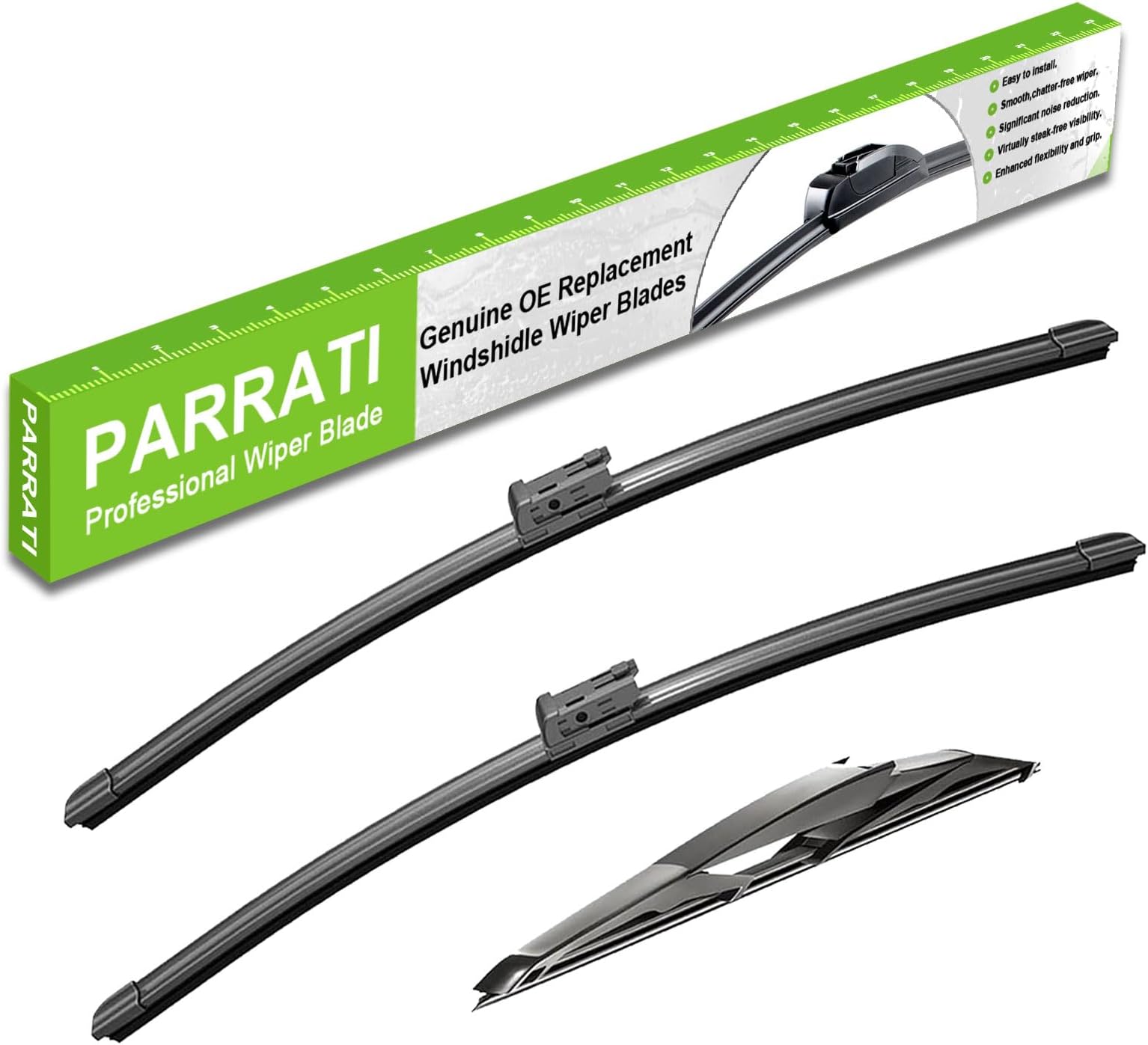 PARRATI® Windshield Wipers for Lexus NX300 2018-2021,26"+16" Front and 12" Rear,OEM Replacement Wiper Blades,Quiet & Streak-Free(Set of 3)
