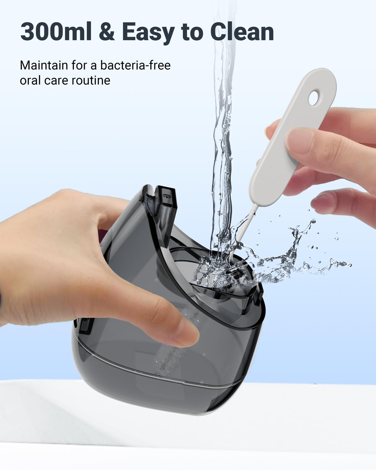 Water Flosser & Electric Toothbrush for Adults Oral Irrigator & Sonic Toothbrush 2-1 Oral Clean Kit (Black)