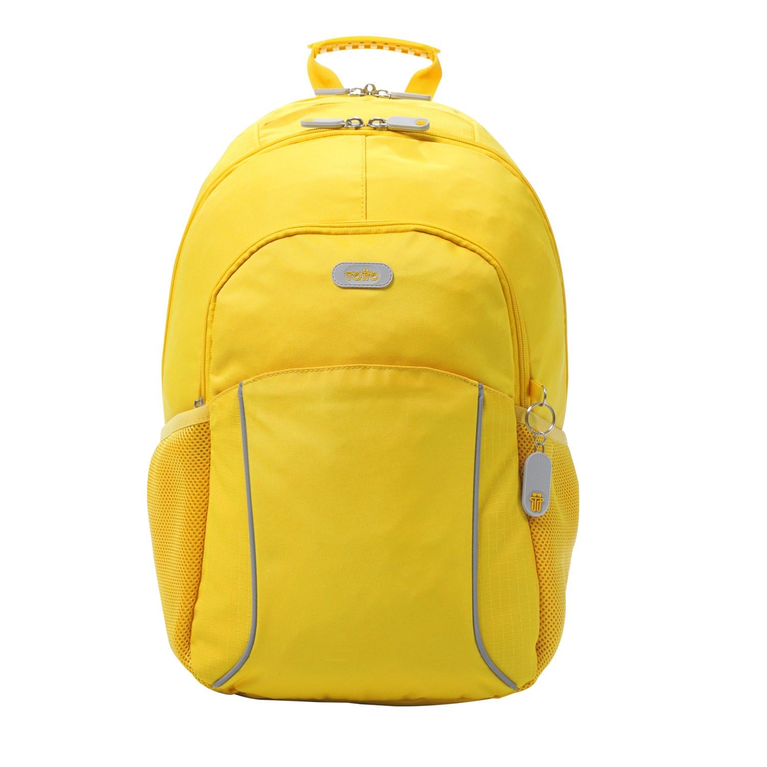 TOTTO - Mochila para Ordenador Portátil de 15,4 Pulgadas, Modelo Cambri 2.0, 3 Compartimentos, Bolsillo Tablet 10", Bolsillo Botella, Espaldar Ergonómico, Cómodas Correas en S, Color Super Lemon