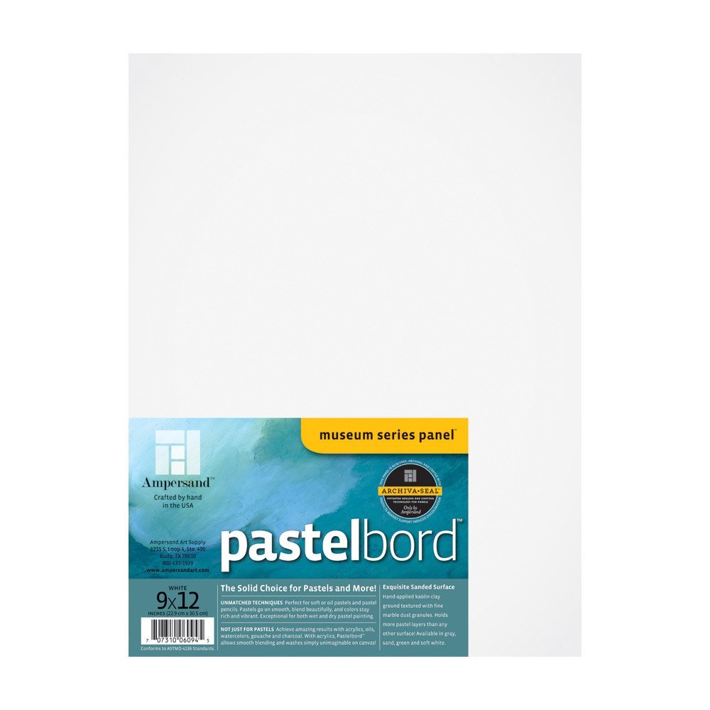 Ampersand Art Supply Museum Series Plat Profil Pastelbord Papier Acrylique Blanc 22,9 x 30,5 cm
