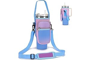 Water Bottle Carrier Bag for Stanley 40 Oz Tumbler with Phone Pocket