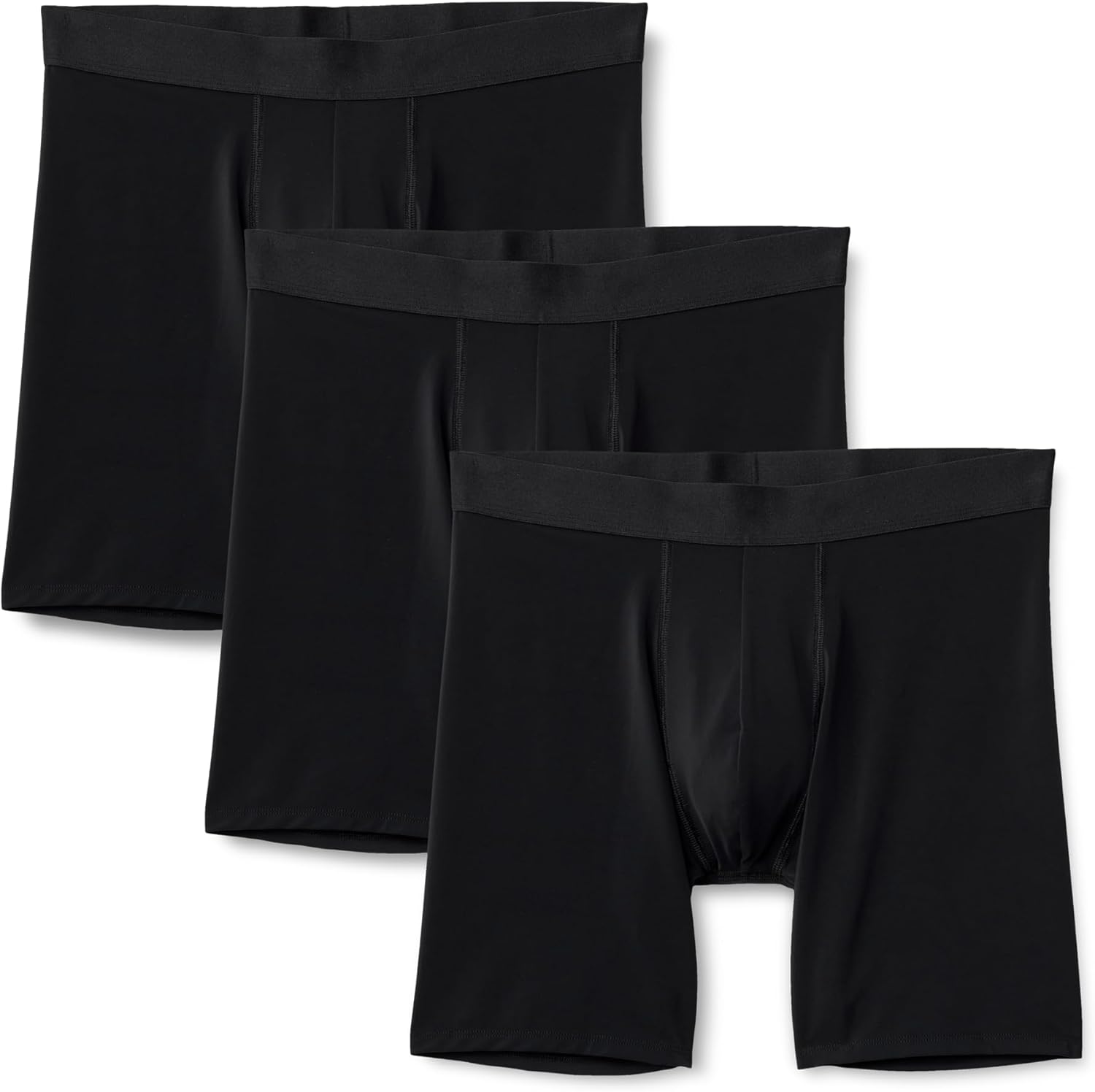 Amazon Essentials Men's Microfiber Boxer Shorts Underwear, Pack of 3