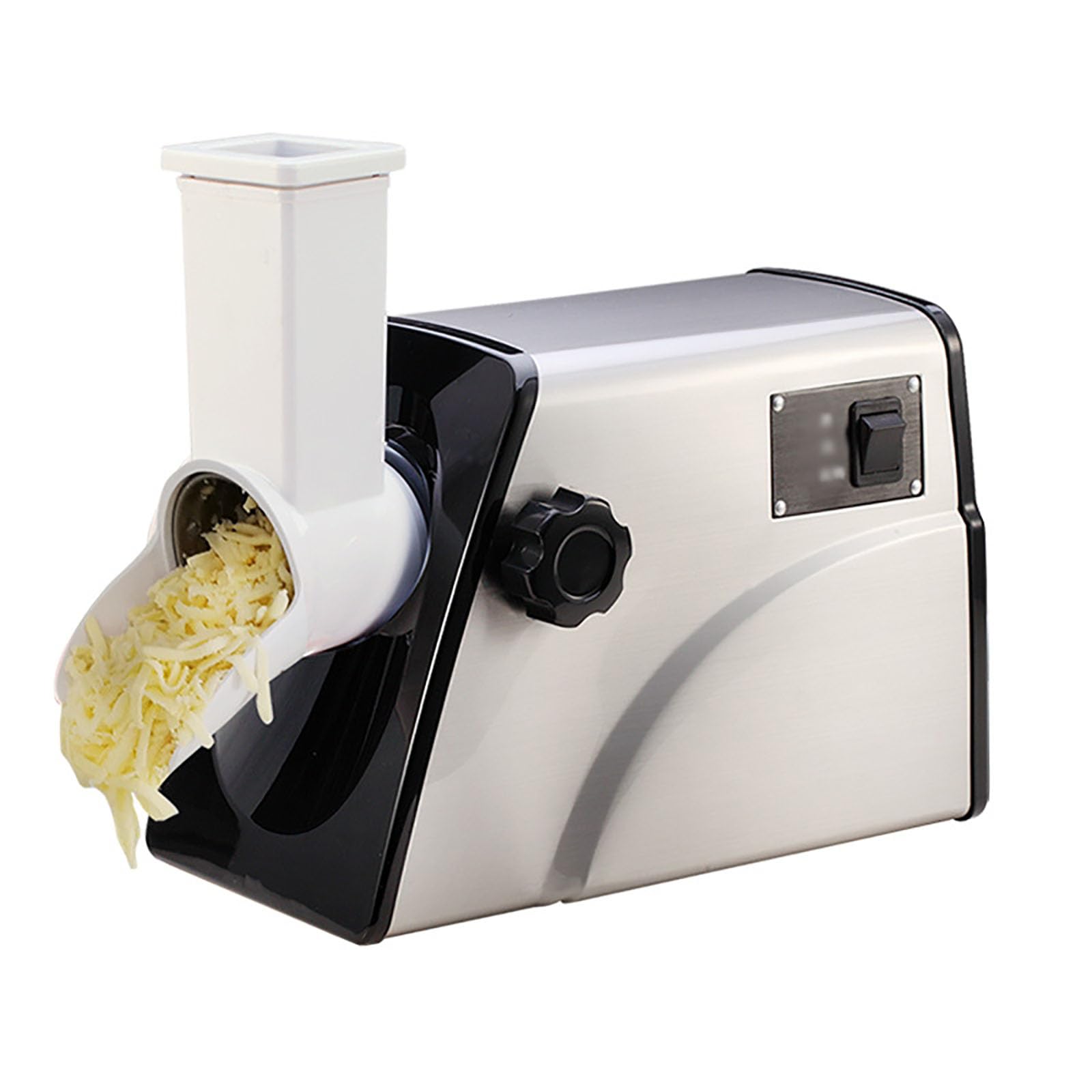 Grattugia elettrica per formaggio, 300 W, con 3 lame, perfetta per la preparazione di formaggi e verdure, in acciaio inox, ad alta efficienza, 30 kg/h