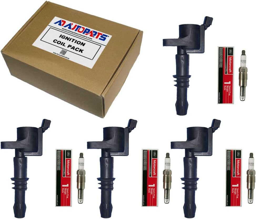 AD Auto Parts Ignition Coil Pack - 1 7805-1154 Ignition Coil + 1 OEM Spark Plug For 2004-2008 Ford & Lincoln