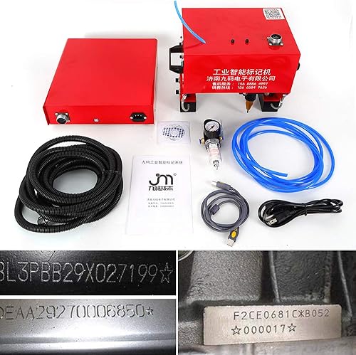 Miniatura 5 de Máquina neumática de marcado de puntos para marcas rotativas de número de chasis de código VIN (neumática - 4.331 x 2.756in)