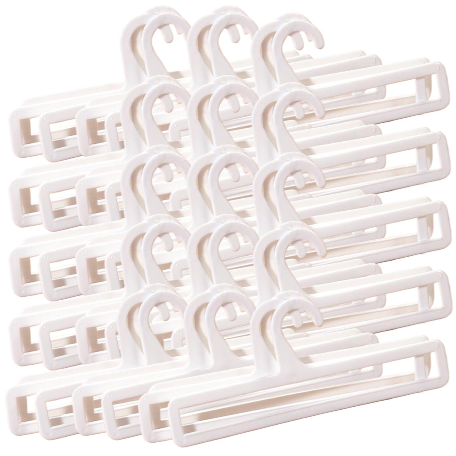 Wedhapy Clothes Hangers 50Pcs Plastic Hangers, Practical Space-Saving White Clothes, Reusable Multifunctional Thin for Storing Scarves Belts