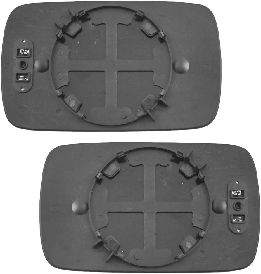 Brock Replacement Pair Set Power Side View Mirror Blue Tinted Glass w/Bases Heated compatible with 99-06 3 Series 97-03 5 Series 51168250436 51168250439