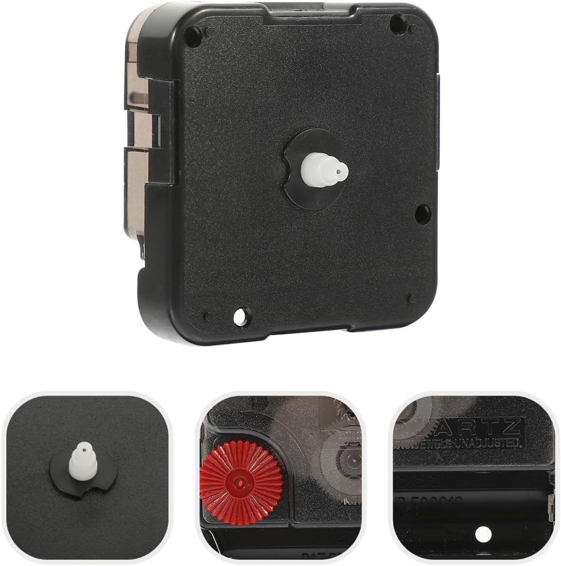 Generic Quartz Clock Movement Replacement Battery Operated Silent Sweep Wall Clock Mechanism 2.16X2.16X0.62 Inch DIY Repair for Home Decor and Craft Projects