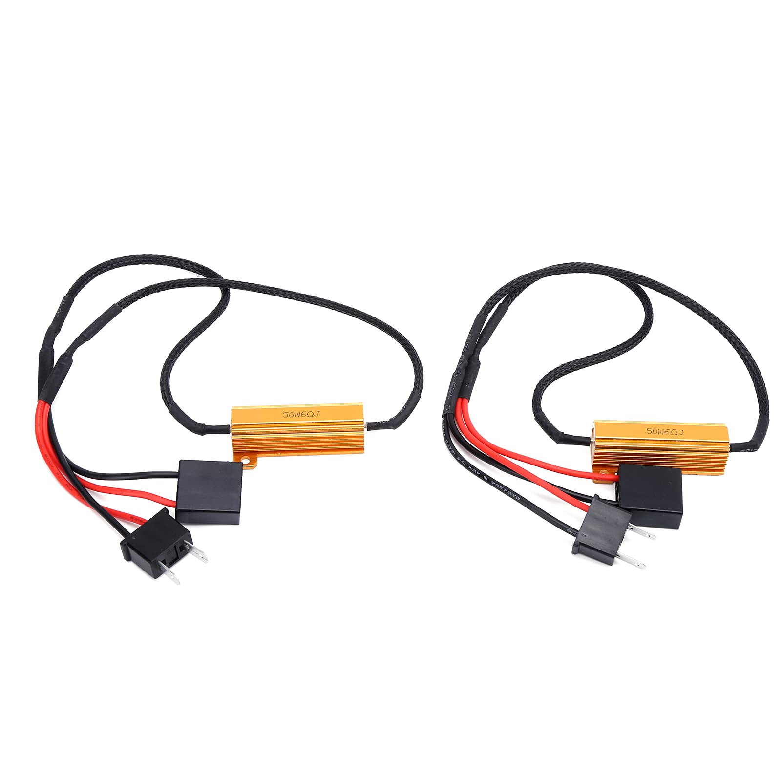 Dekoder LED, 2x Dekoder LED H7 50W 6ohm Rezystor Obciążenia Flash Error Canceller dla Kierunkowskazów Samochodowych