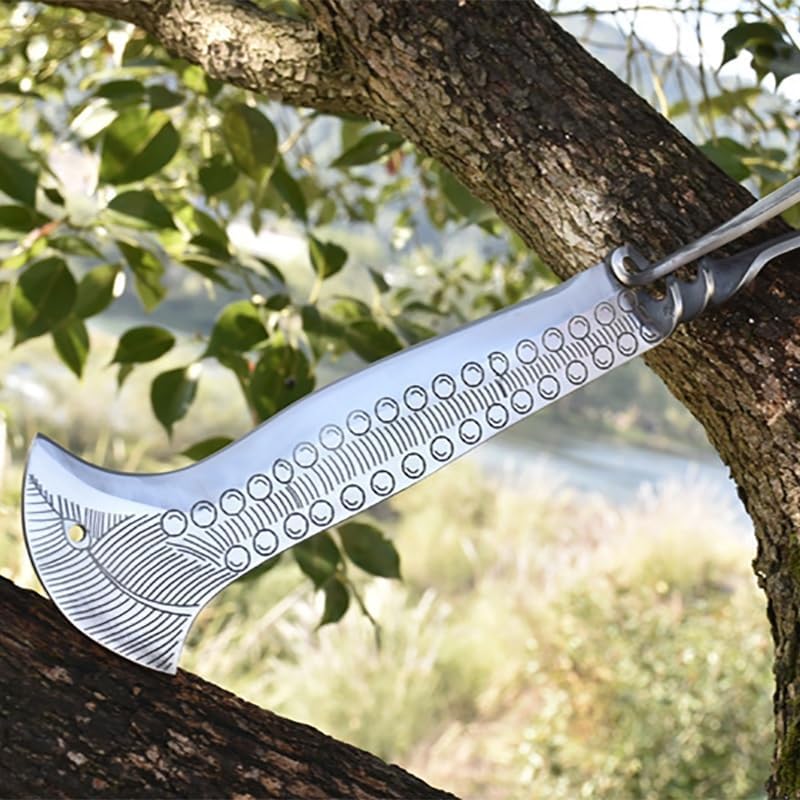 Meat Cleaver,Cleaver Knife 9 Inch Chopper Knife Long Machete Hunting Camping Hatchet Handmade Forged Longquan Kitchen Knives Big Bone Poultry Tools, LAMAJIGA5844