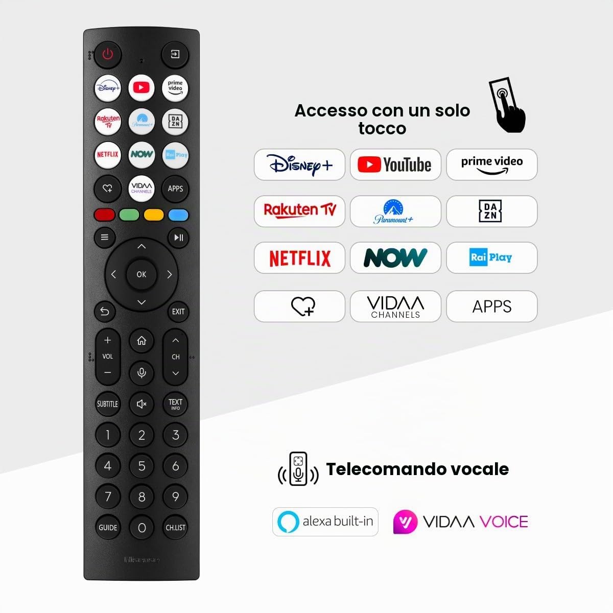Hisense 75E7NQ - Smart TV 75 Pollici (190,5 cm), DVB-T2, LED, HEVC/H.265, Nero