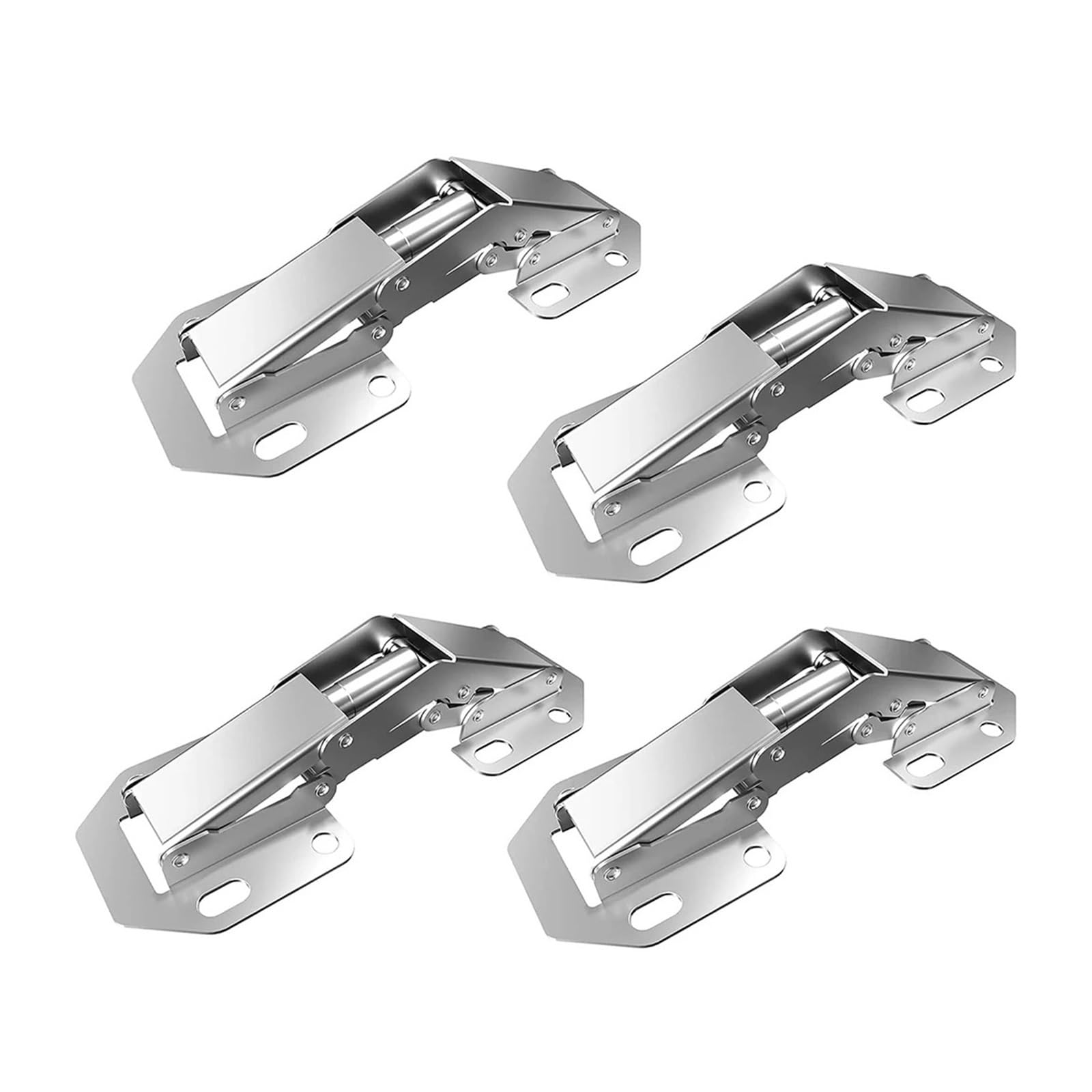 Chtkagv 4Pcs 10.5Cm(4.15Inch Concealed Surface-Mount Cabinet Hinges For Frameless Doors