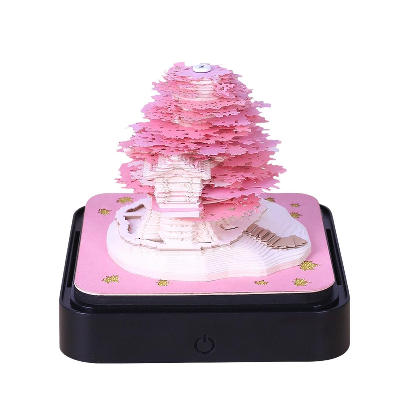 Generisch 3D Papierskulptur-Kalender - Und Hausdesign-Kunsthandwerk | mit transparenter Schutzhülle, Abreiß-Kalenderskulptur für Lehrer, Schüler & Klassenzimmer: tägliche Aufgaben &